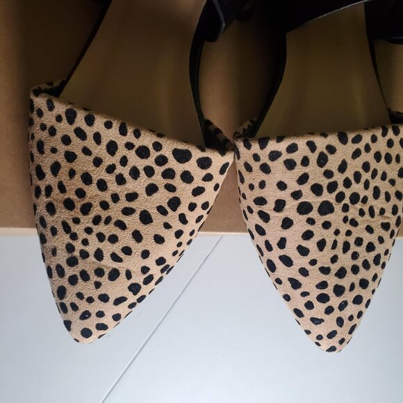 Nicole Miller HINDY Slip-on Flats Mules Pointy Toe Animal Print Sz 8 - Picture 6 of 16